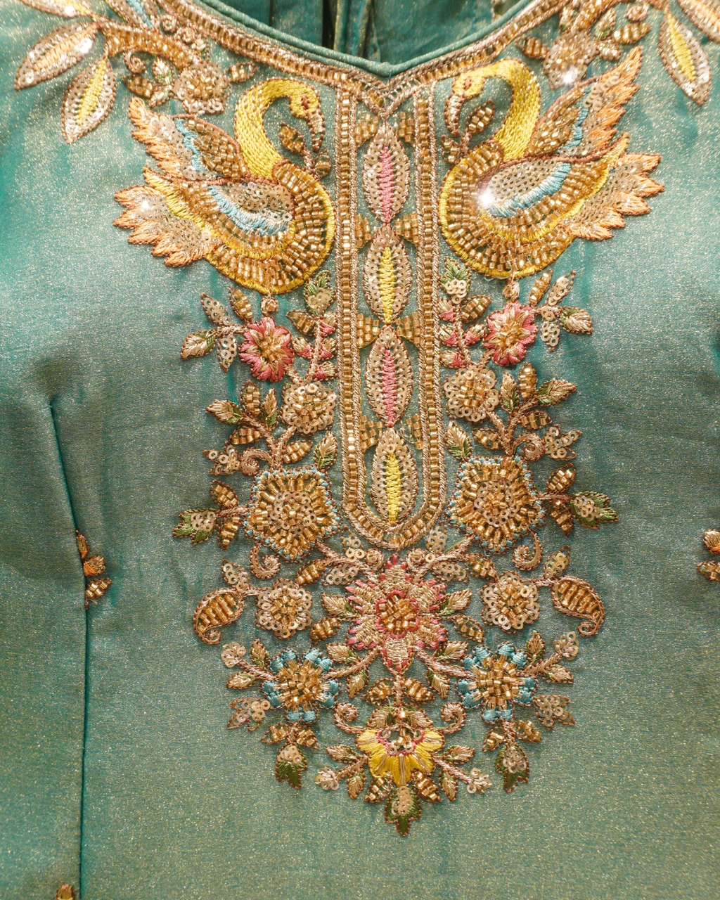 Elegant Hand Embroidered Shimmer Sharara Set