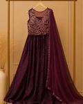 Sparkle in wine lehenga set