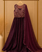Sparkle in wine lehenga set