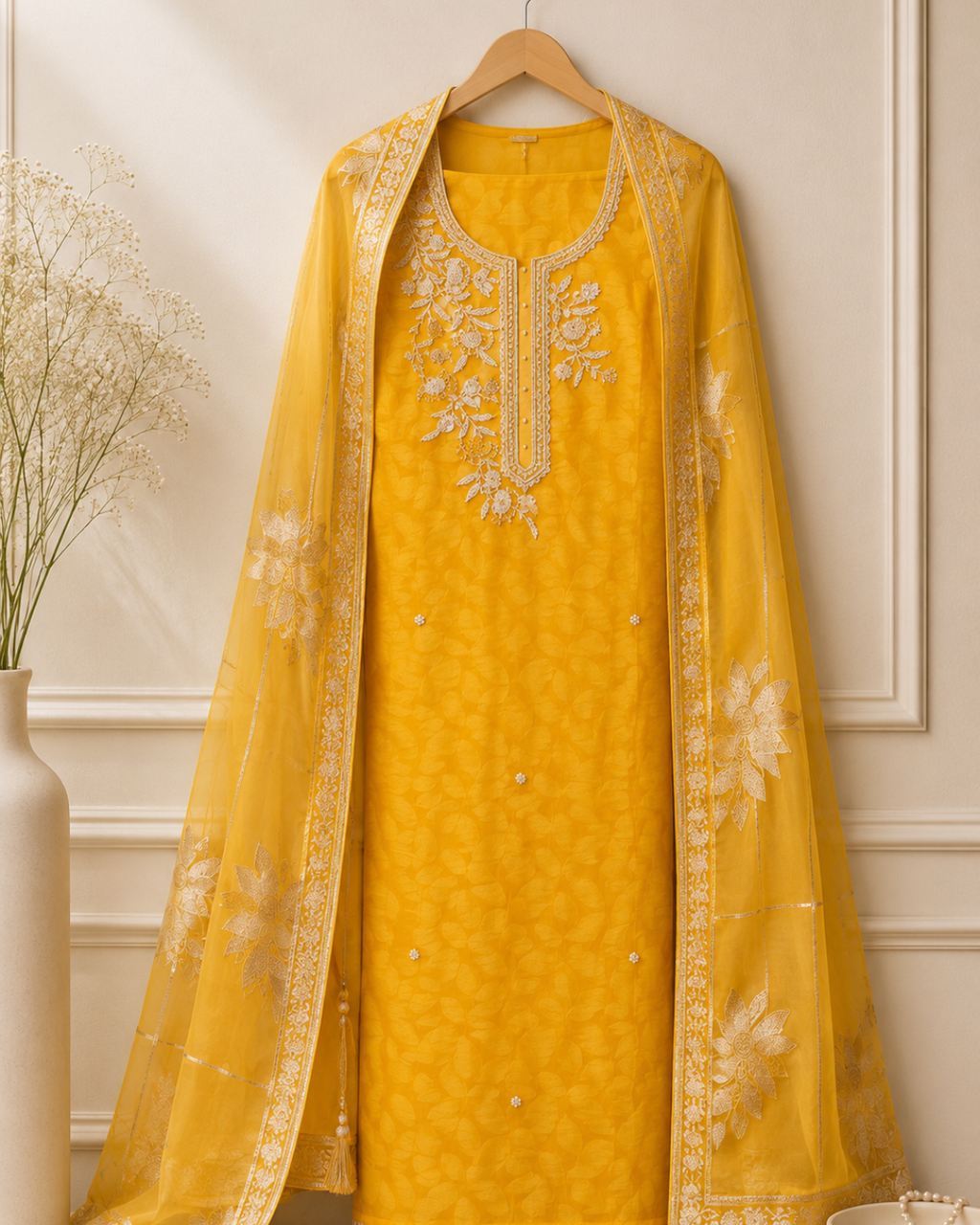 Riwaayat Soft Organza Unstitched Suit Set