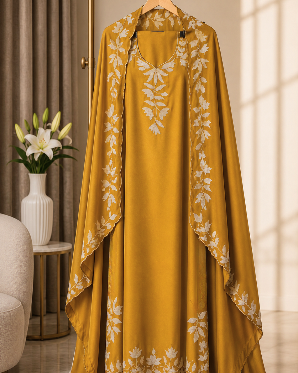 Zarqash Dupion Silk Thread & Sequence Embroidered Unstitched Suit