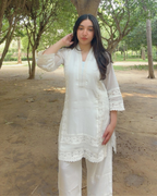 Noor White Lace Cord Set