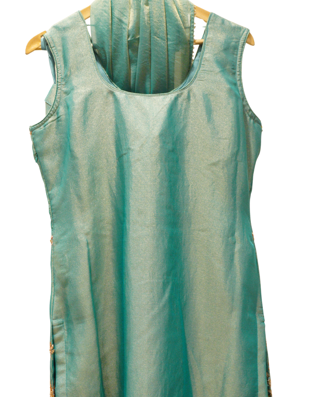 Elegant Hand Embroidered Shimmer Sharara Set