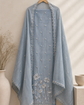 Shimmer Embroidered Unstitched Suit Set with Dupatta