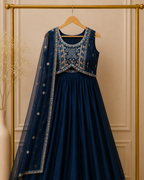 Royal Navy Zari Lehenga Set