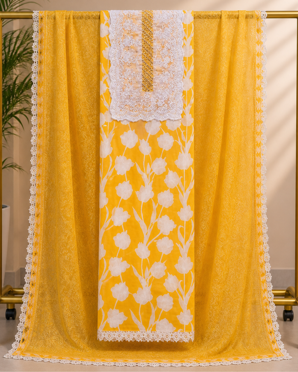 Noor Bloom Unstitched Suit for Summer