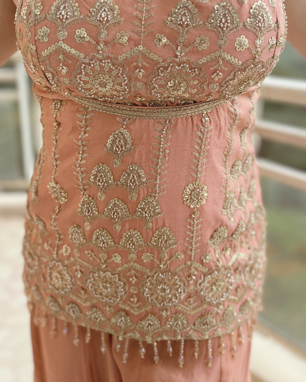 Three Piece Sharara Set with Dupatta