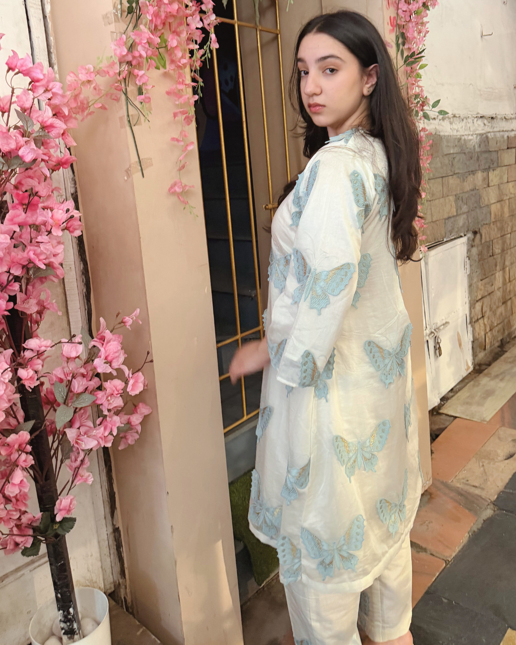Blue Papillon Cord Set