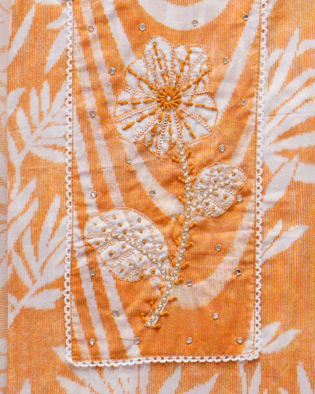 Whispering Leaves Unstitched Cotton Suit Set