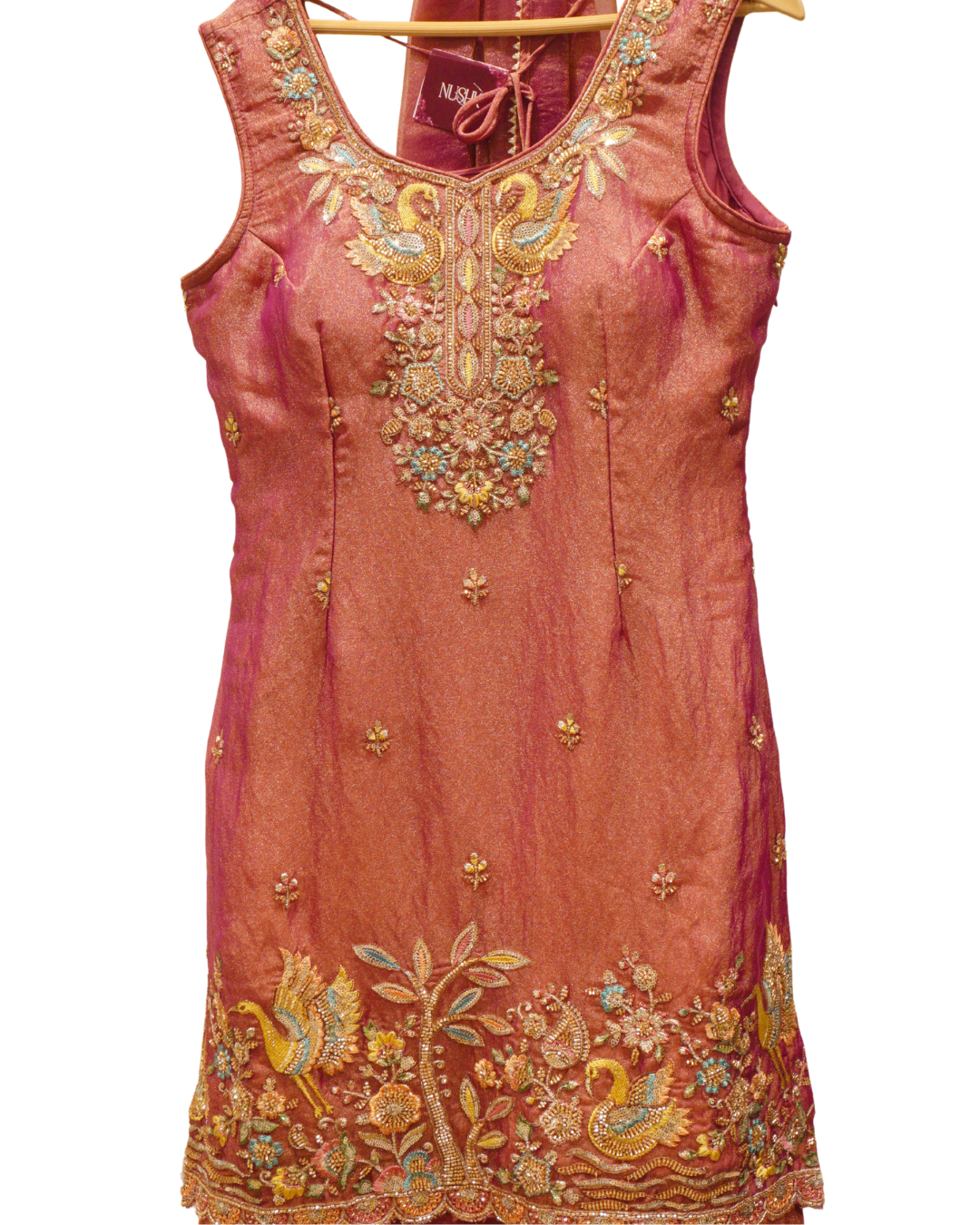 Elegant Hand Embroidered Shimmer Sharara Set