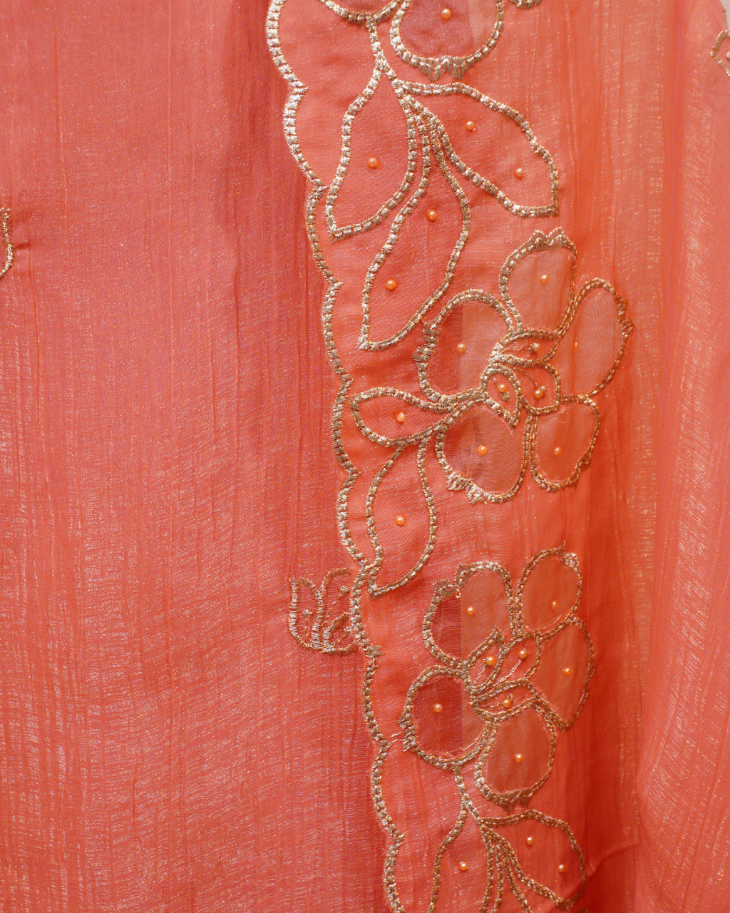 Signature Floral Embroidered Shimmer Suit Set