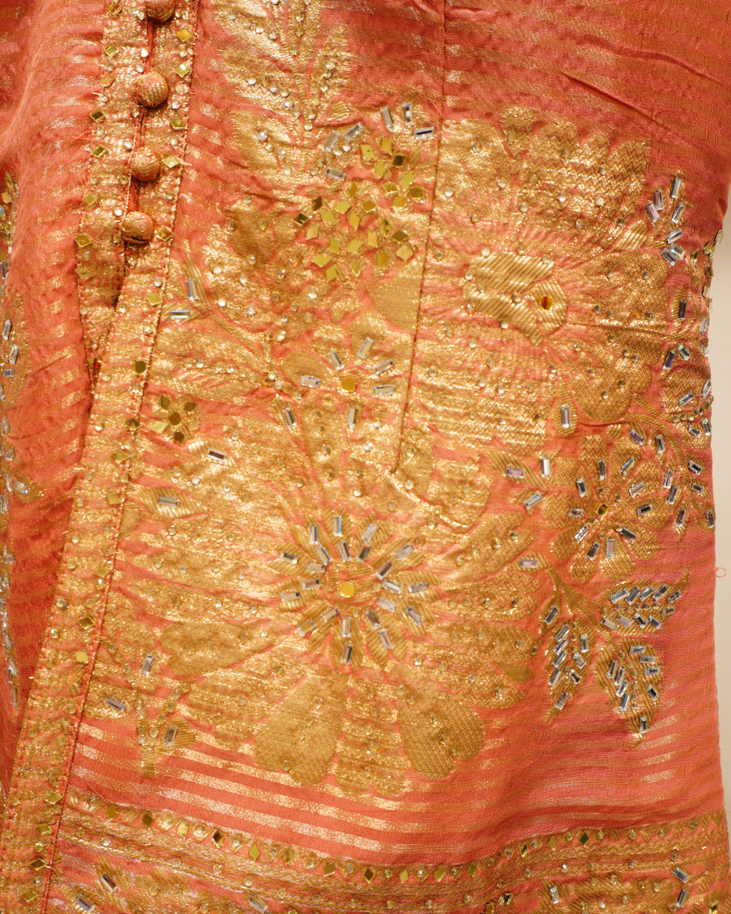 Regal Golden Embroidered Shimmer Backless Sharara Suit with Net Dupatta