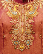 Elegant Hand Embroidered Shimmer Sharara Set
