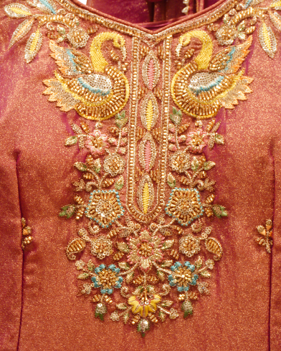 Elegant Hand Embroidered Shimmer Sharara Set