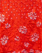 Gulnaar Bandhej Mul Chanderi Unstitched Suit Set