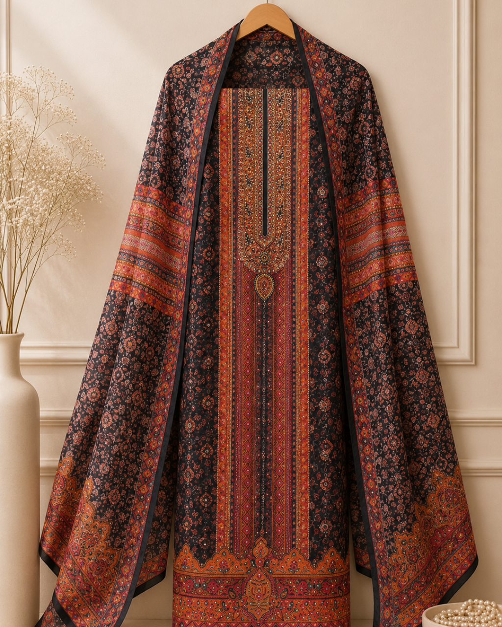 Banarasi Silk Unstitched Suit Set