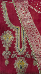 Crush Shimmer fabric with Potli