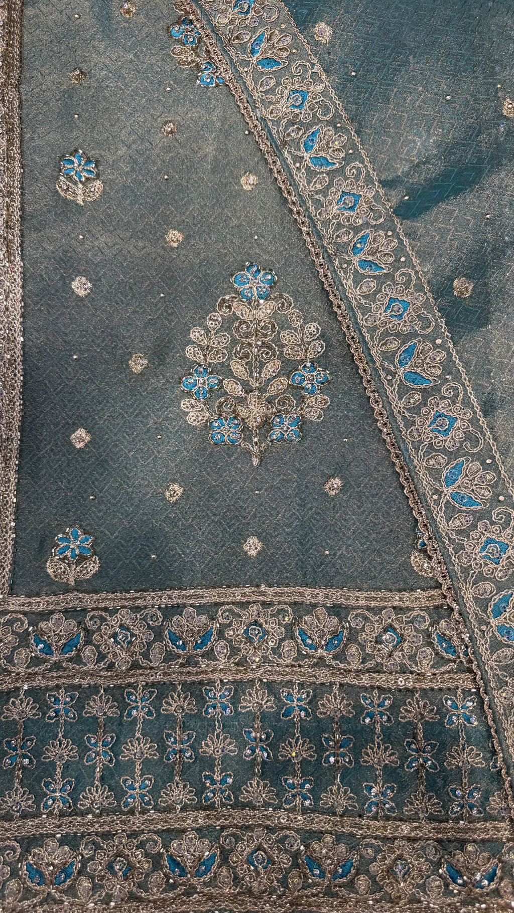 Shimmer Silk Zari Glow