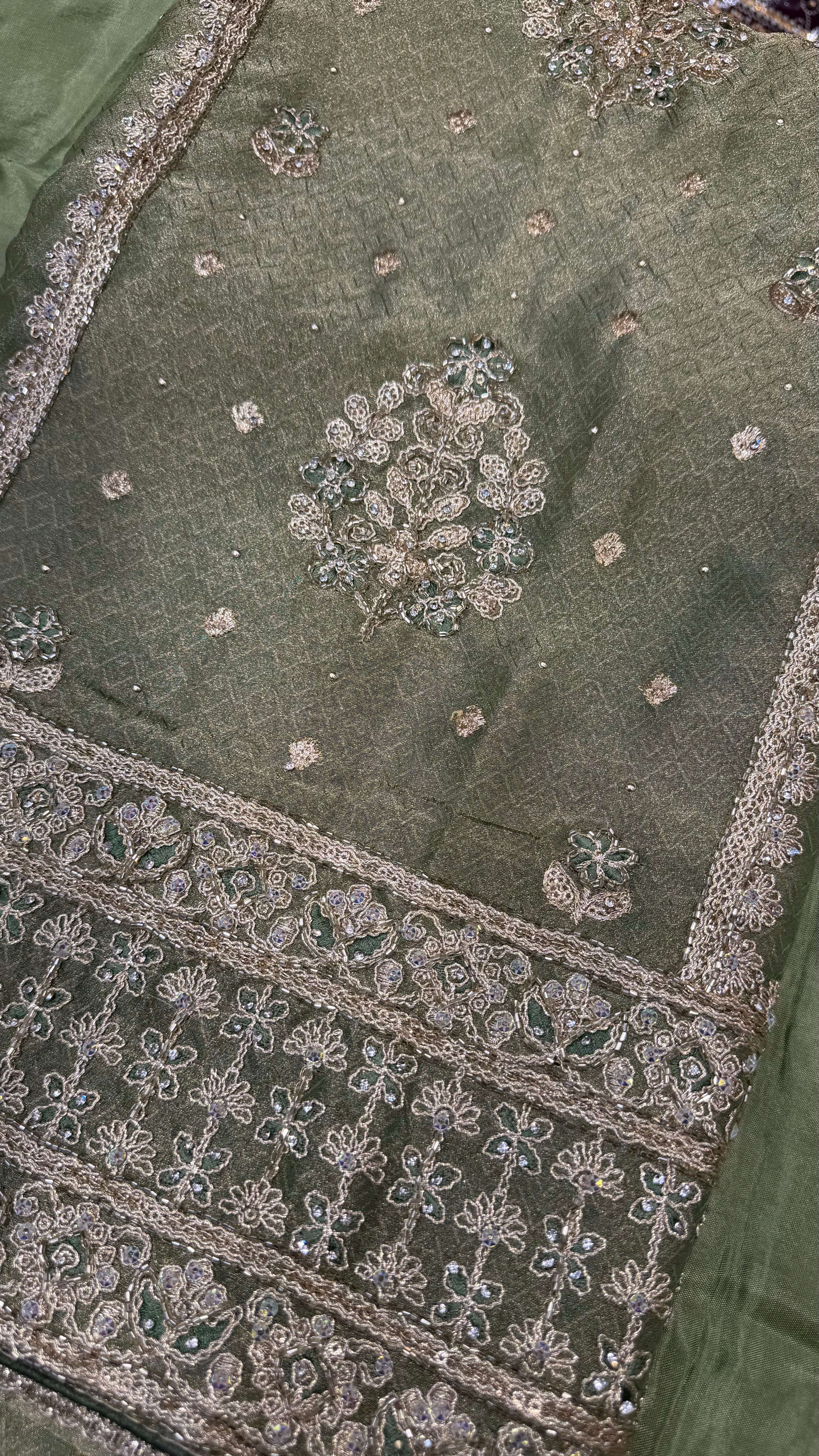 Shimmer Silk Zari Glow