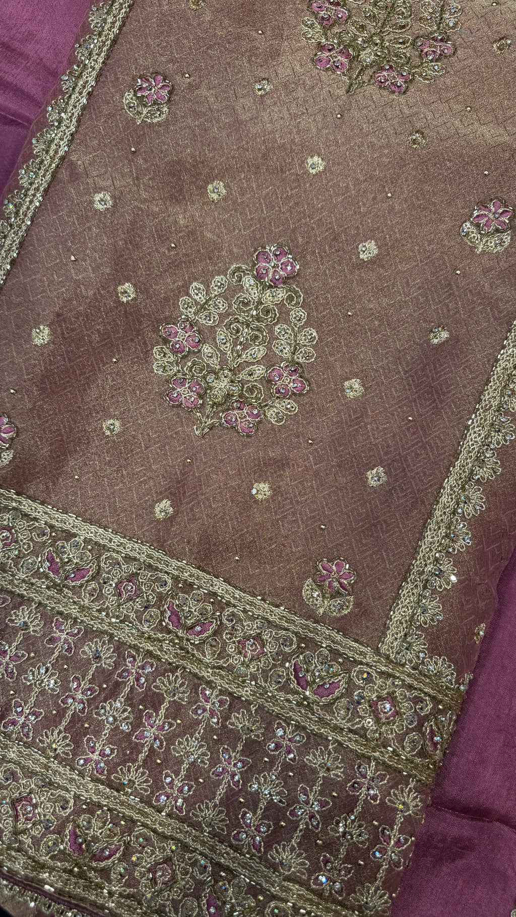 Shimmer Silk Zari Glow