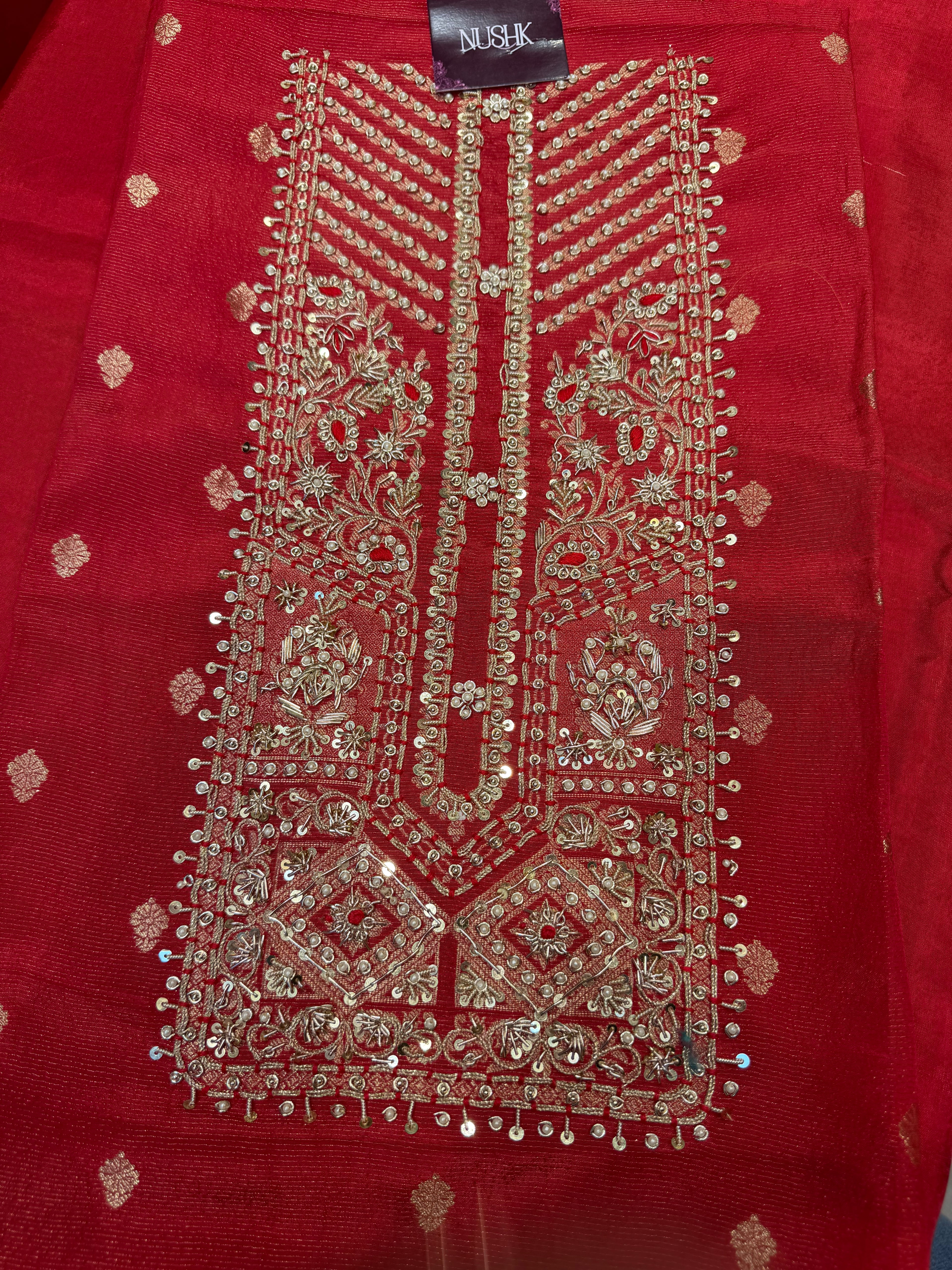 Dabka Royale on Shimmer Silk Fabric