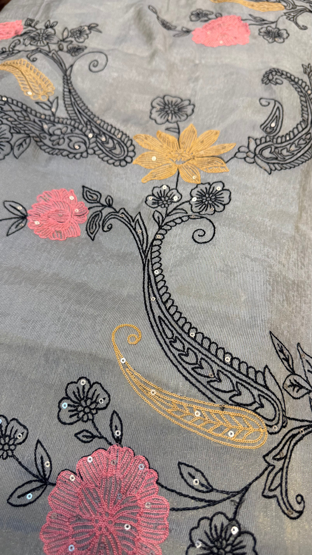 Shimmer Zardozi Harmony Fabric
