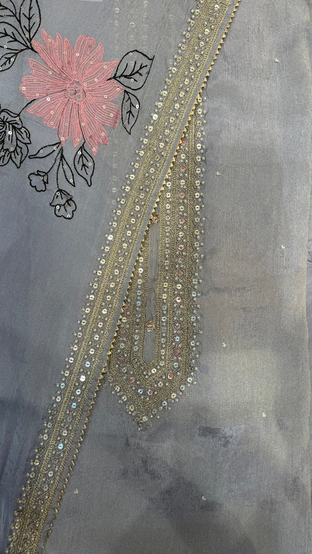 Shimmer Zardozi Harmony Fabric