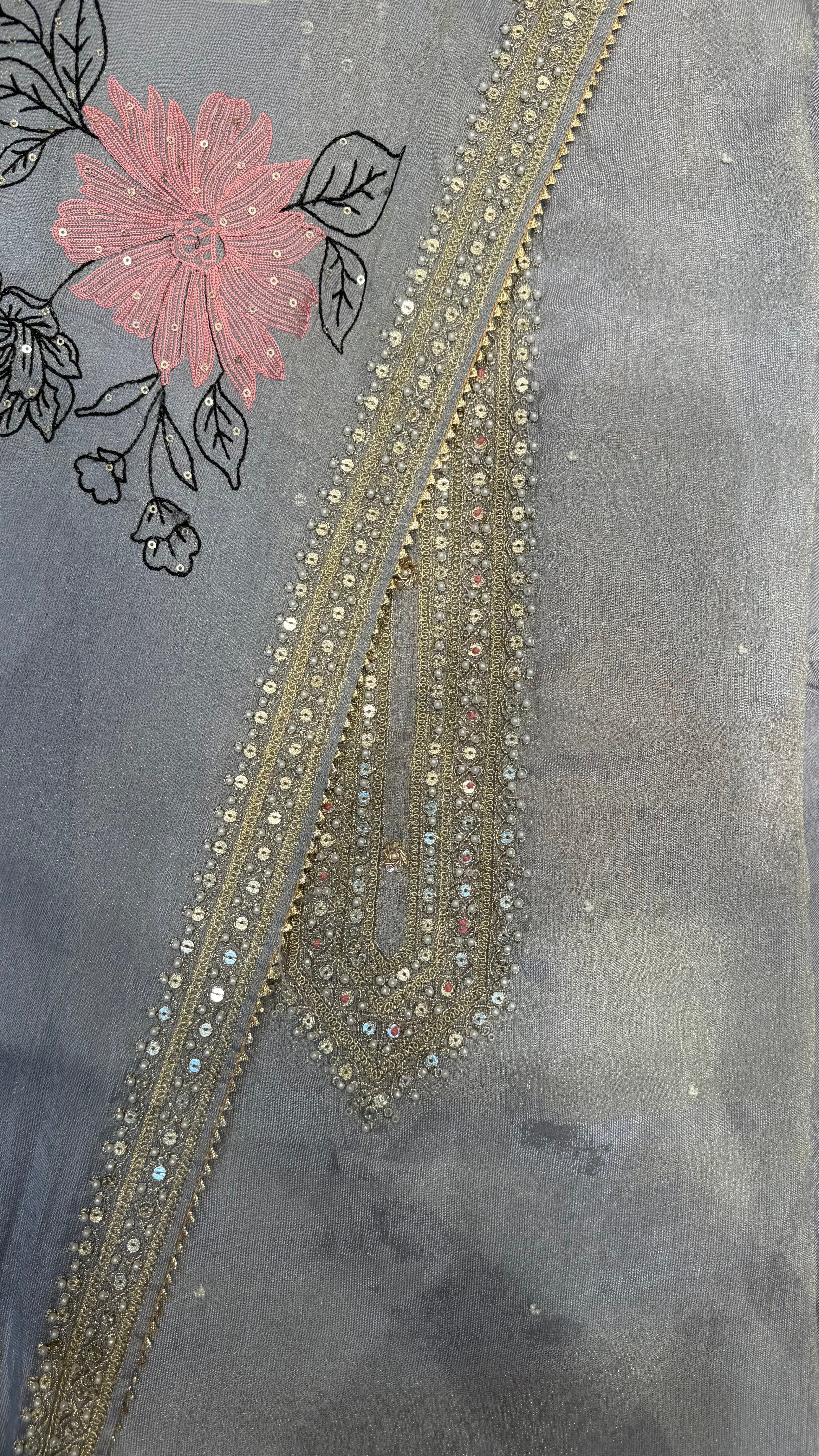 Shimmer Zardozi Harmony Fabric