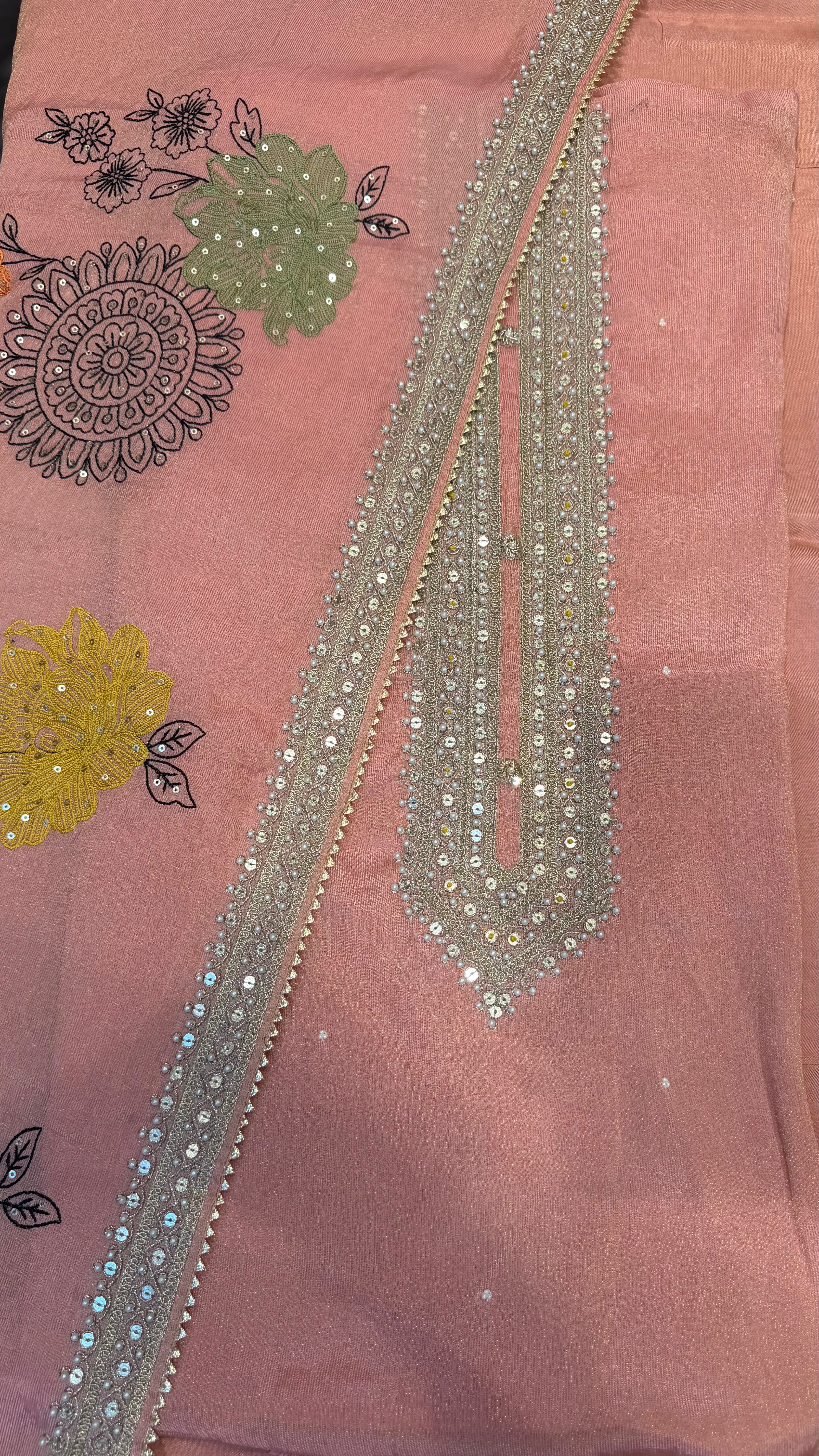 Shimmer Zardozi Harmony Fabric