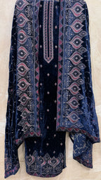 Velvet Embroidered Elegance