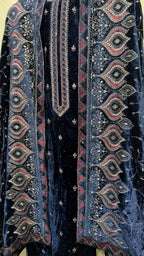 Velvet Embroidered Elegance