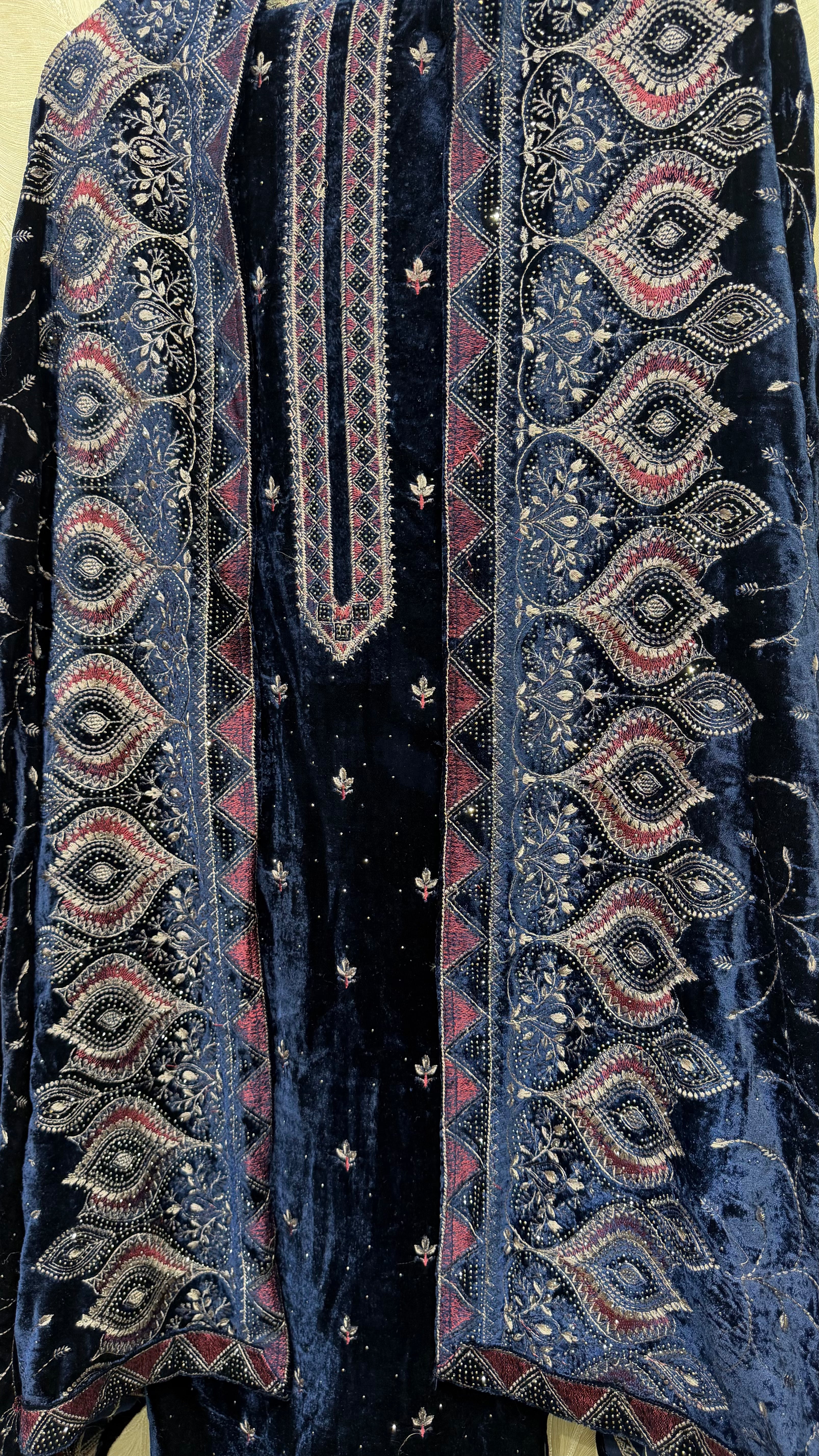 Velvet Embroidered Elegance