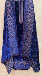 Velvet Embroidered Elegance