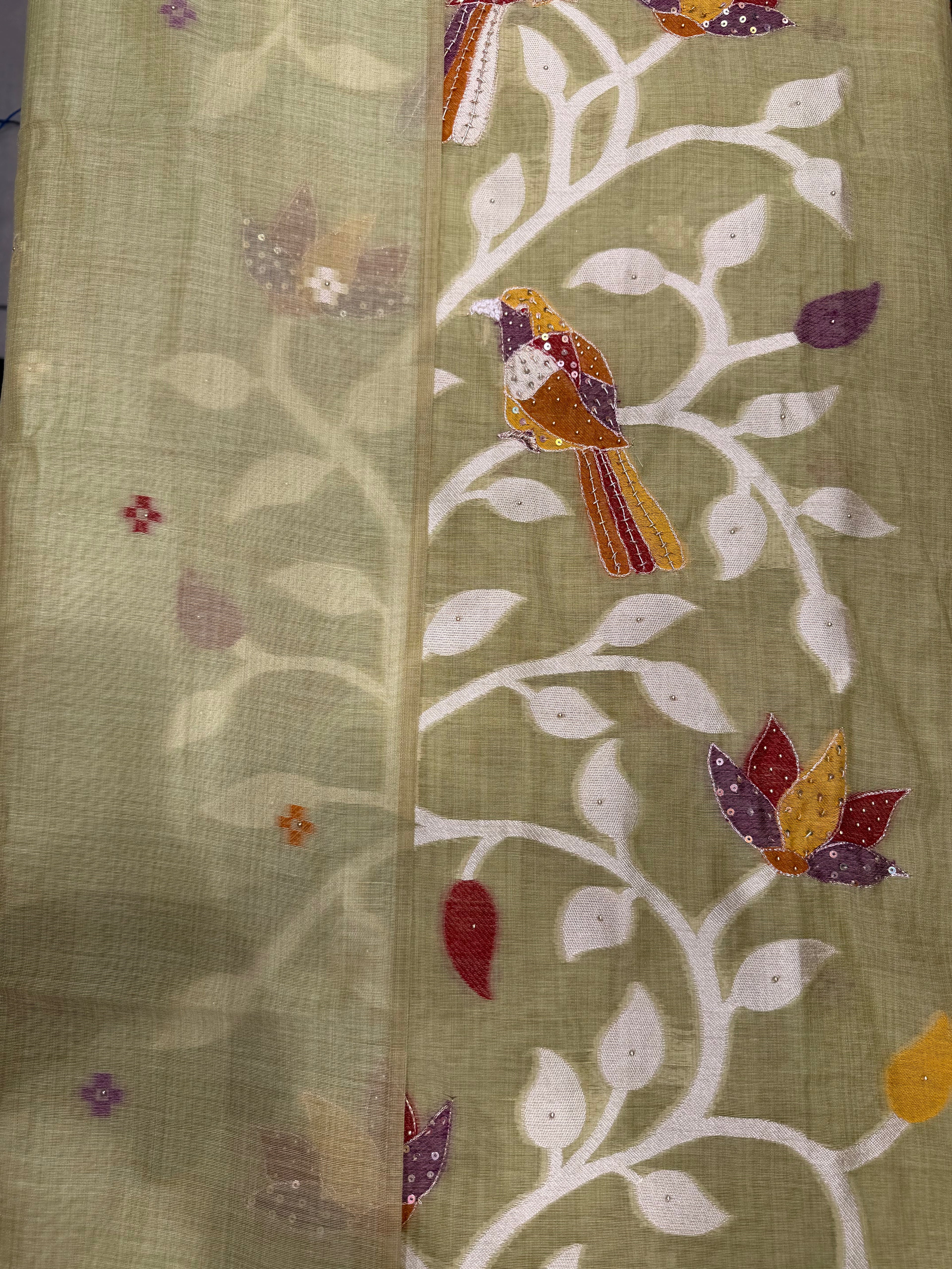 Gulzar Birds Chanderi Suit