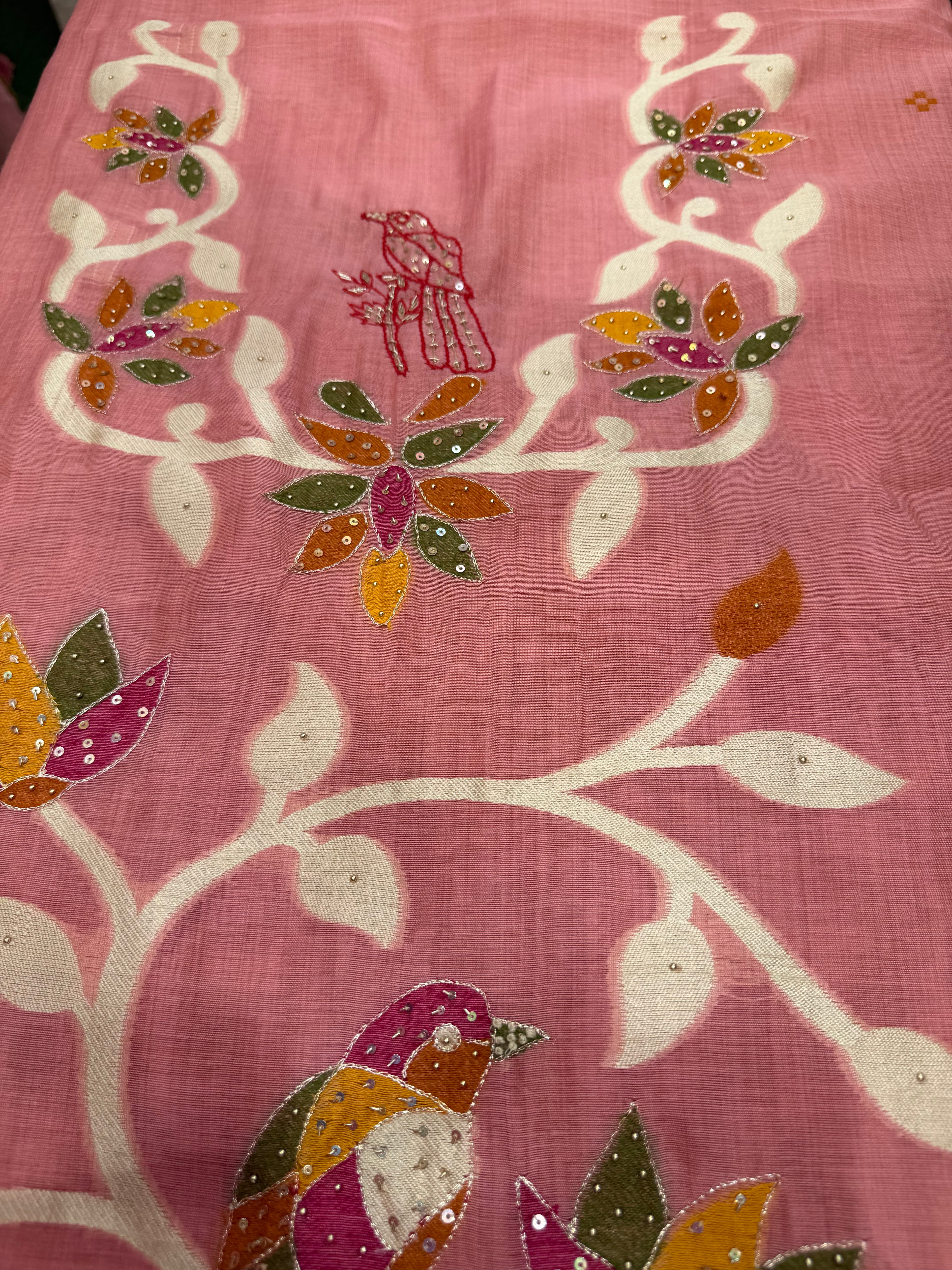 Gulzar Birds Chanderi Suit