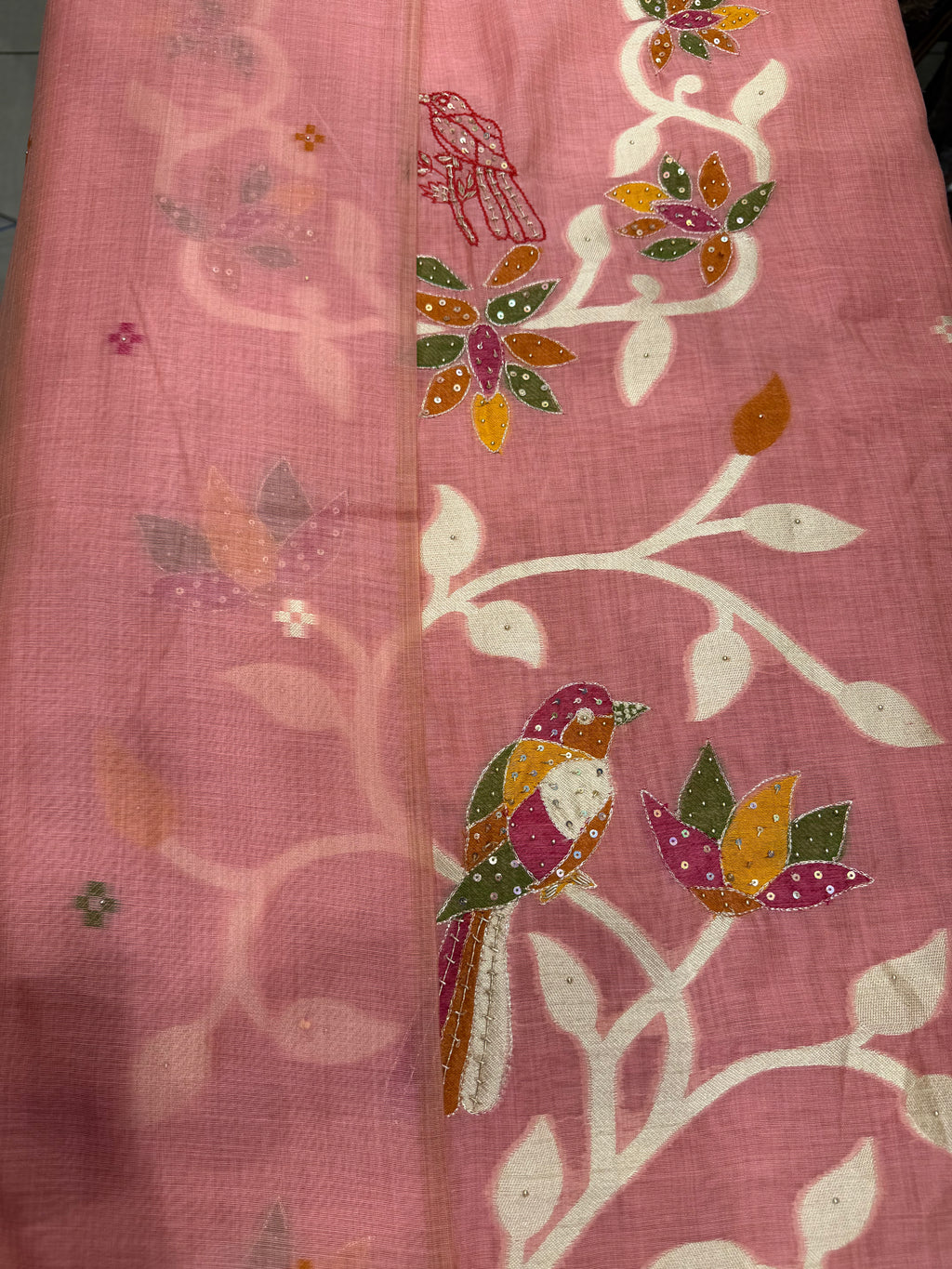 Gulzar Birds Chanderi Suit