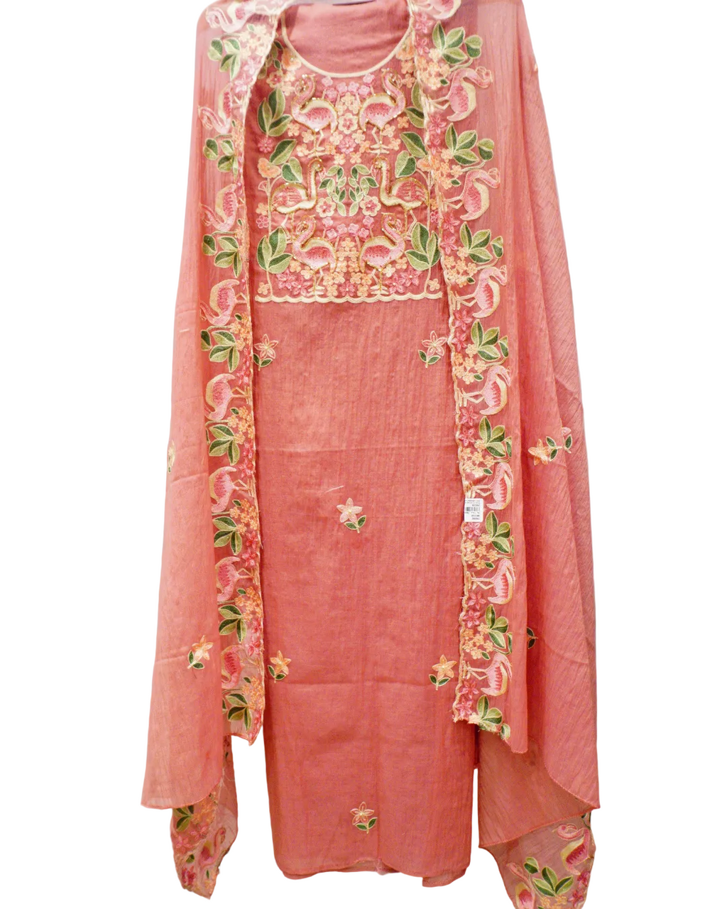 Flamingo Bloom Mal Chanderi