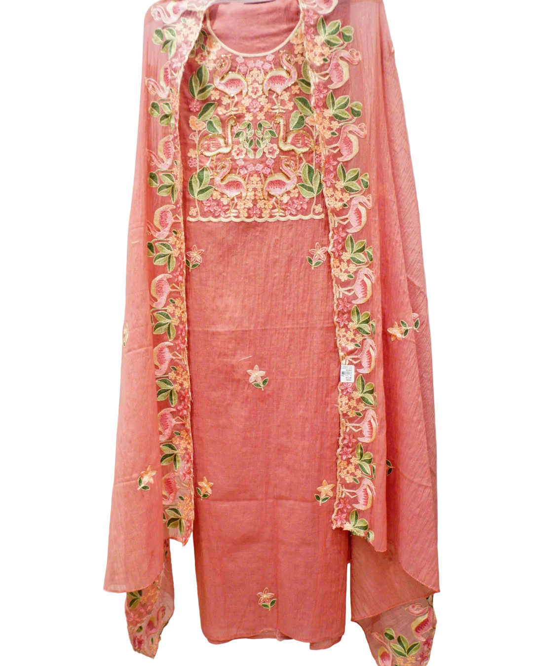 Flamingo Bloom Mal Chanderi